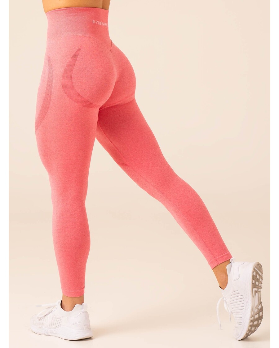 Ryderwear Sculpt Varrat Nélküli Leggings - Korall Rózsaszín Márga