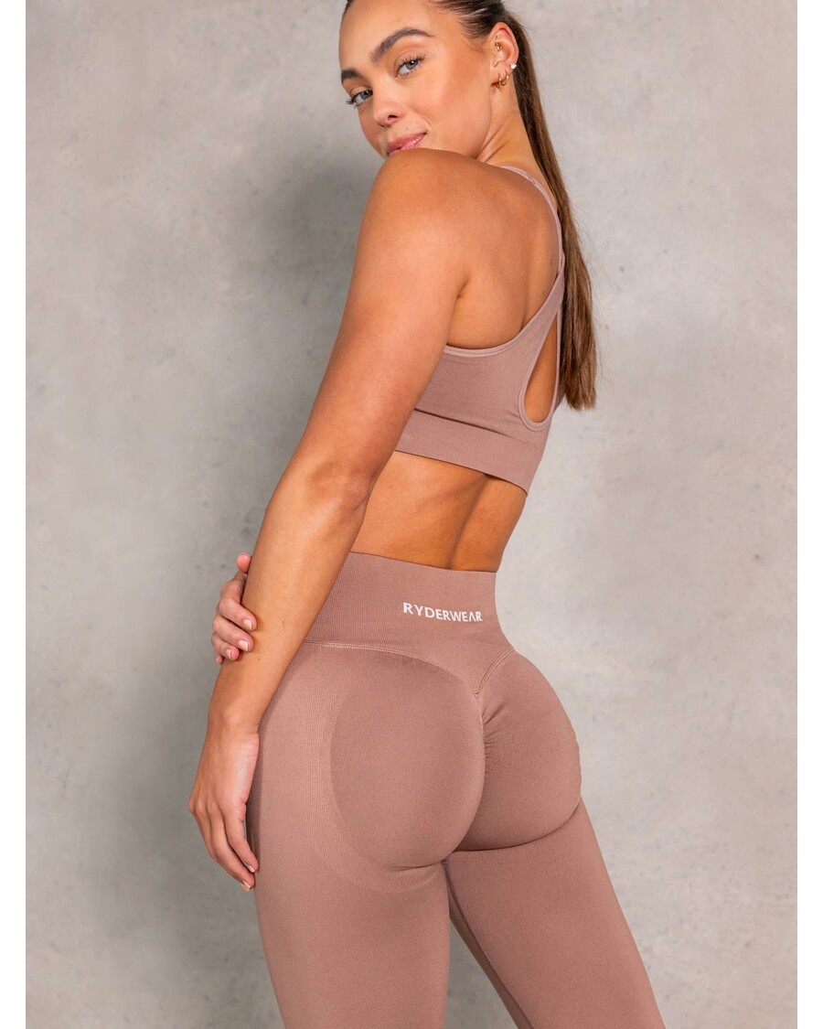 Ryderwear Legging Lift Bbl Com Franzido Sem Costura - Amêndoa