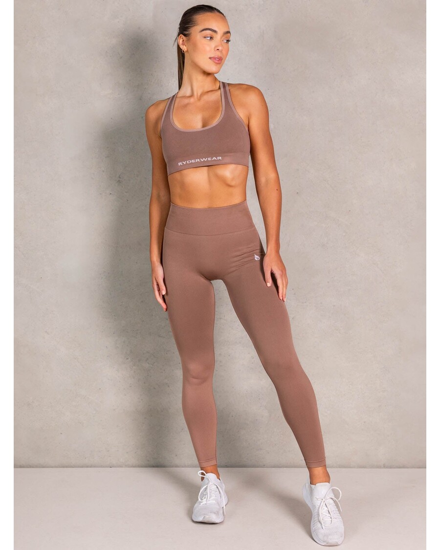 Ryderwear Legging Lift Bbl Com Franzido Sem Costura - Amêndoa