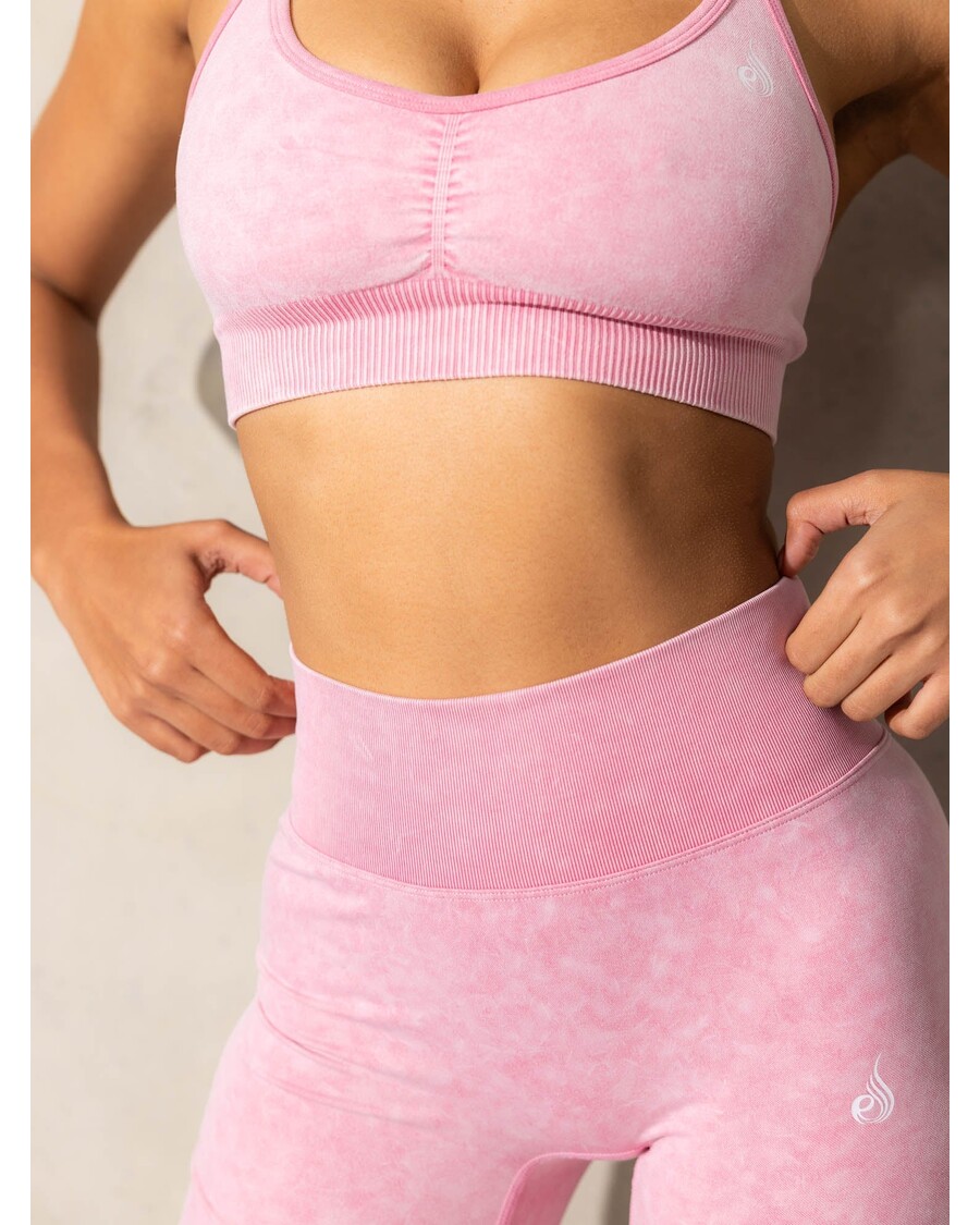 Ryderwear Stonewash Scrunch Seamless Leggings - Pink Stonewash