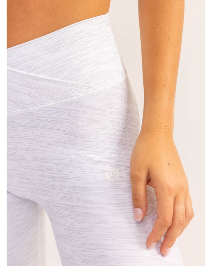 Ryderwear Activate Cross Over Scrunch Leggings - Snow Grey Marl
