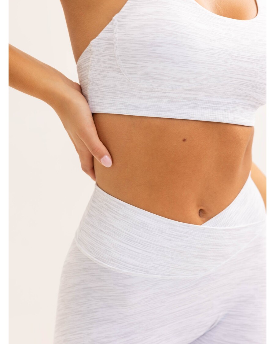 Ryderwear Activate Cross Over Scrunch Leggings - Snow Grey Marl