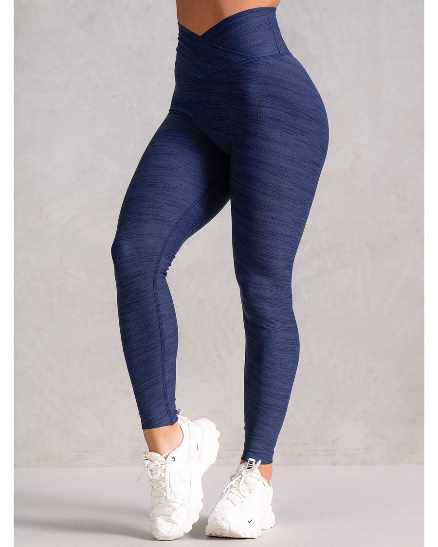 Ryderwear Icon Cross Over Scrunch Leggings - Navy Marl