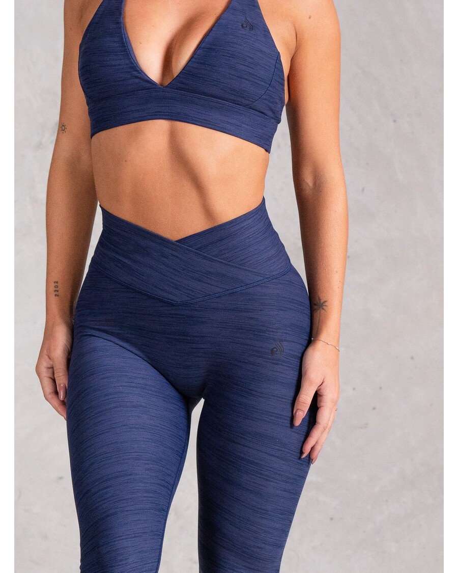 Ryderwear Icon Cross Over Scrunch Leggings - Navy Marl