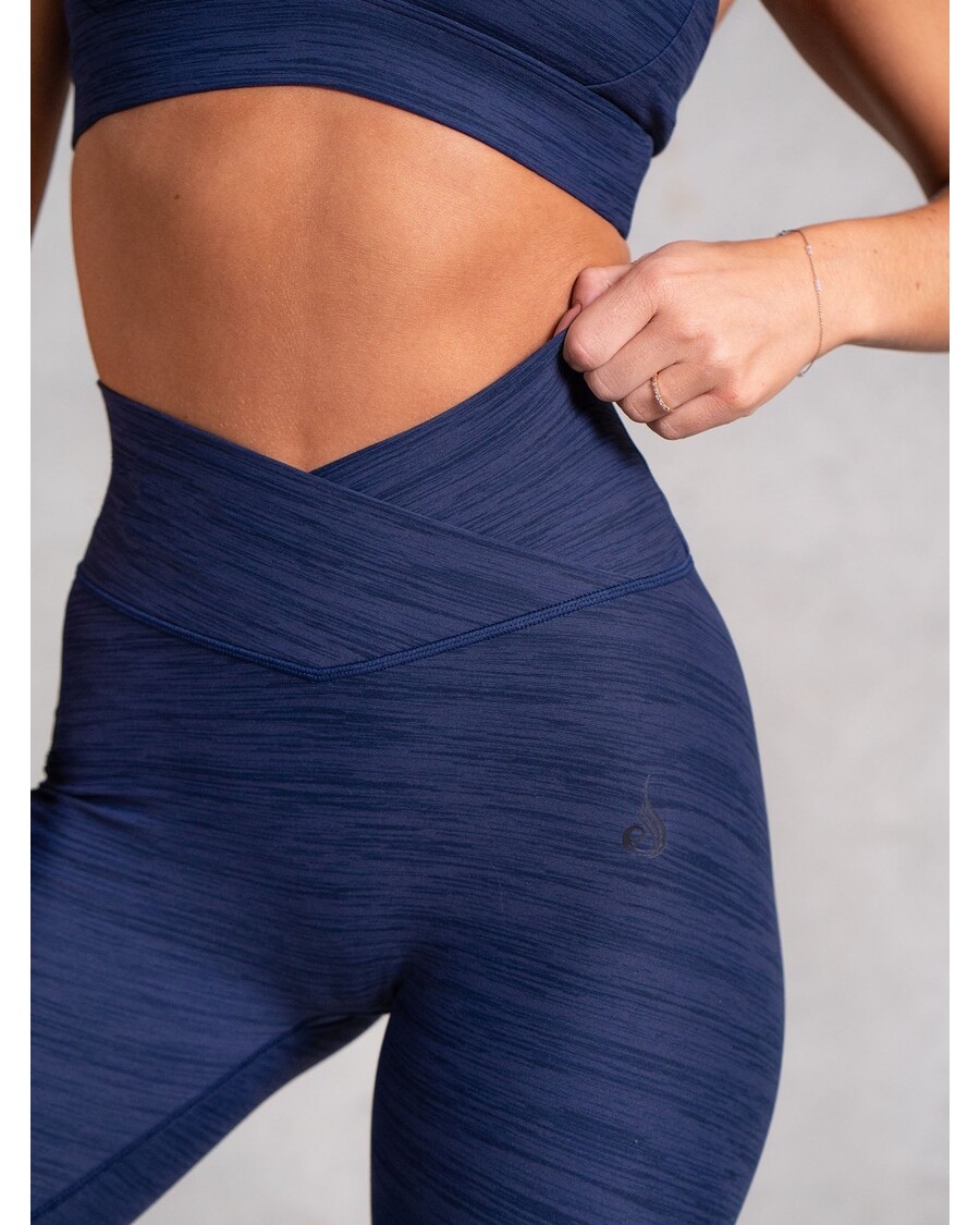 Ryderwear Icon Cross Over Scrunch Leggings - Navy Marl