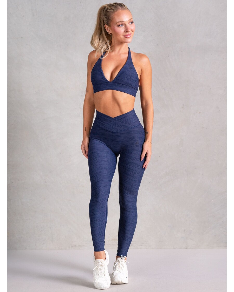 Ryderwear Icon Cross Over Scrunch Leggings - Navy Marl