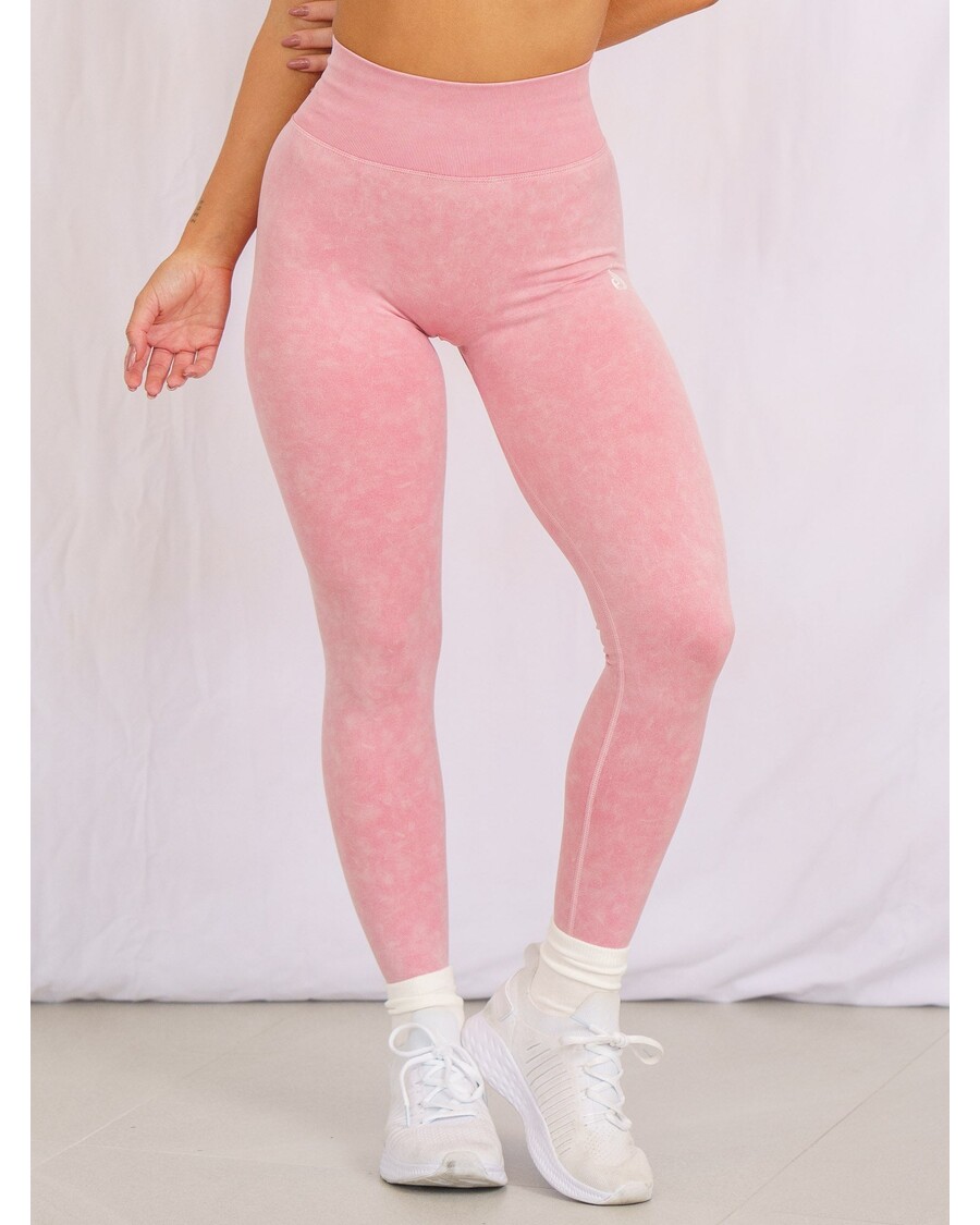 Ryderwear Stonewash Scrunch Seamless Leggings - Coral Stonewash
