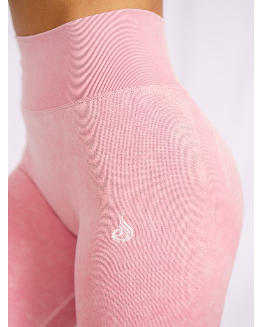 Ryderwear Stonewash Scrunch Seamless Leggings - Coral Stonewash