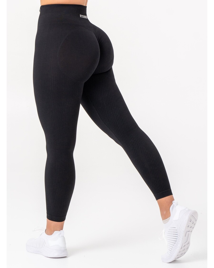 Ryderwear Rib Scrunch Seamless Leggings - Black