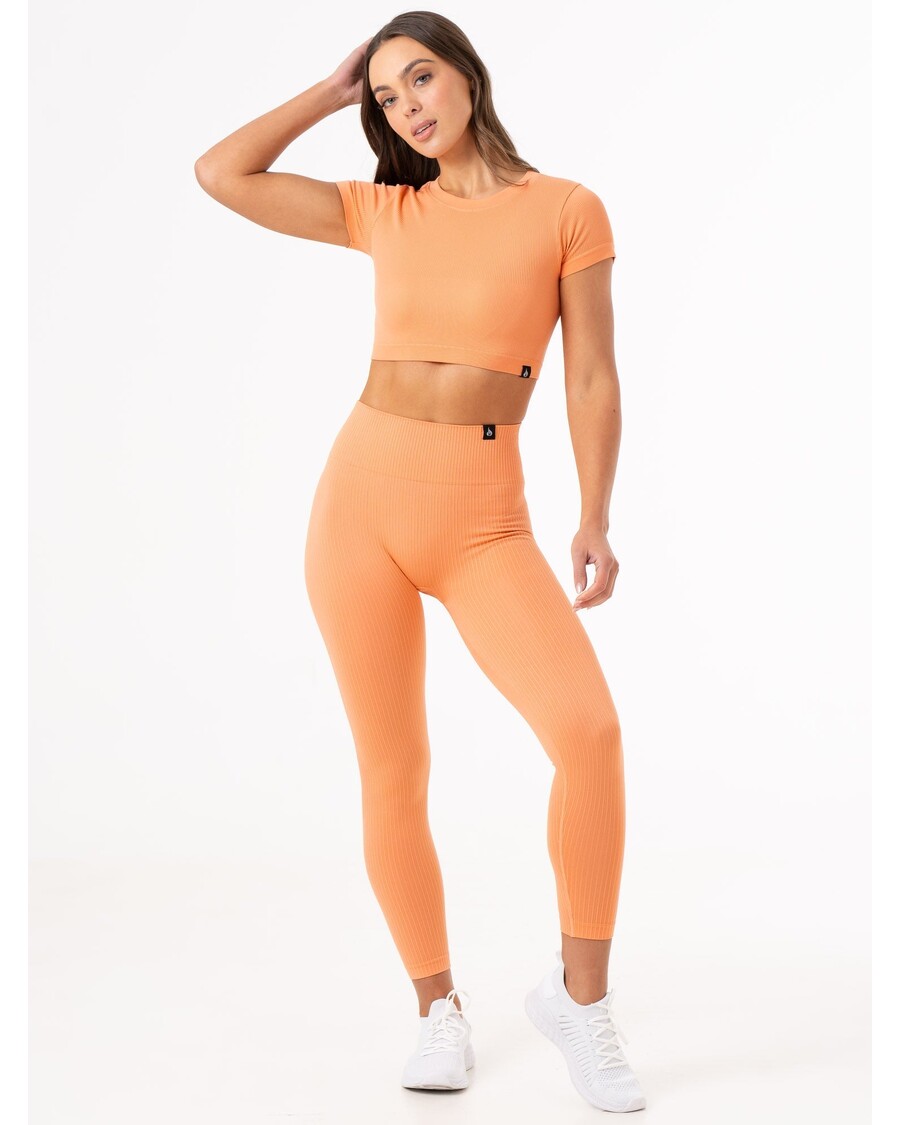 Ryderwear Rib Scrunch Seamless Leggings - Mango