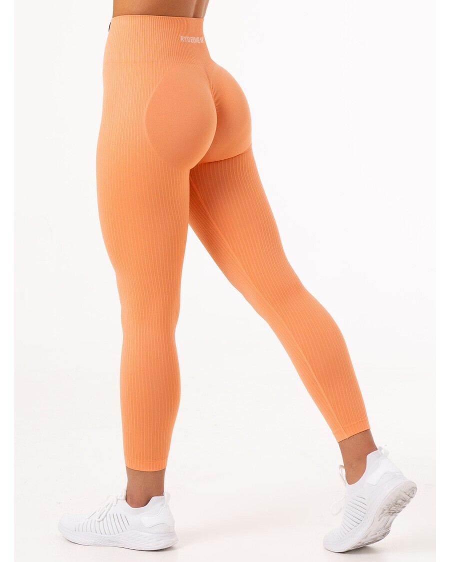 Ryderwear Rib Scrunch Seamless Leggings - Mango