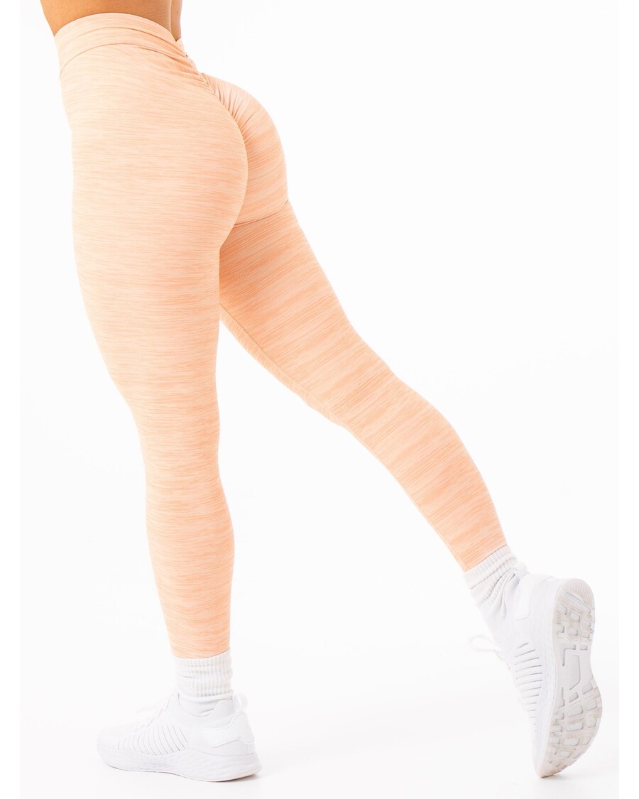 Ryderwear NKD V Scrunch Leggings - Blush Marl