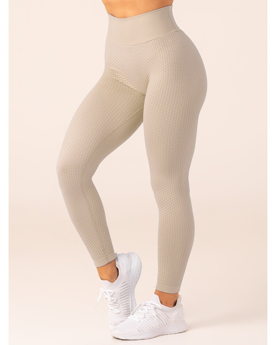 Ryderwear Honeycomb Scrunch Seamless Leggings - Sand