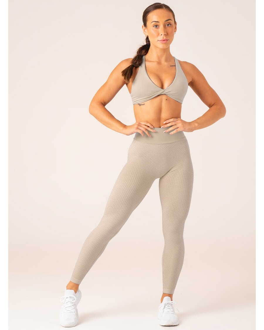 Ryderwear Honeycomb Scrunch Seamless Leggings - Sand