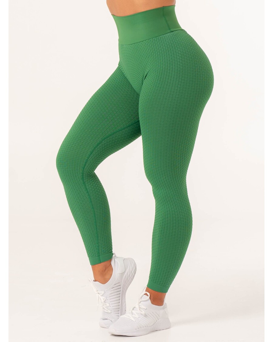 Ryderwear Honeycomb Scrunch Seamless Leggings - Fern Green