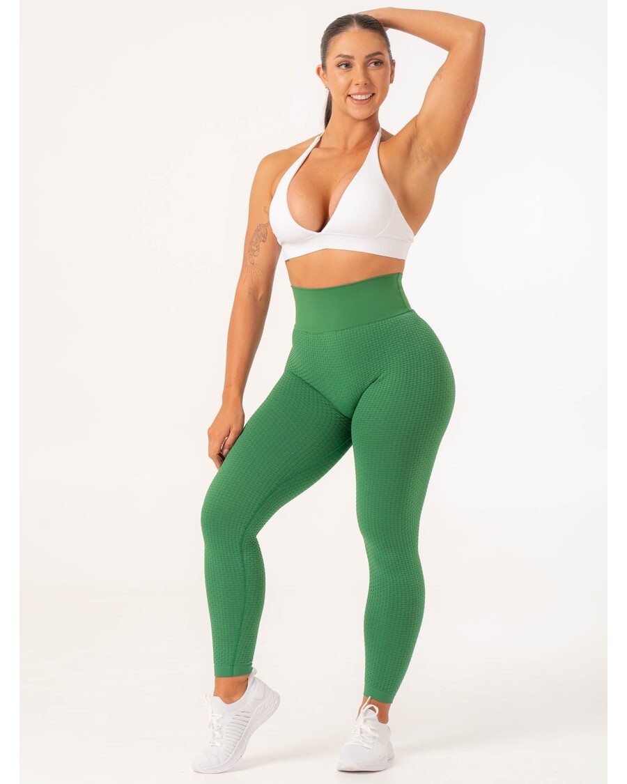 Ryderwear Honeycomb Scrunch Seamless Leggings - Fern Green