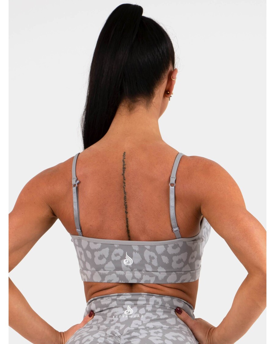 Ryderwear állati Sportmelltartó - Leopárdszürke