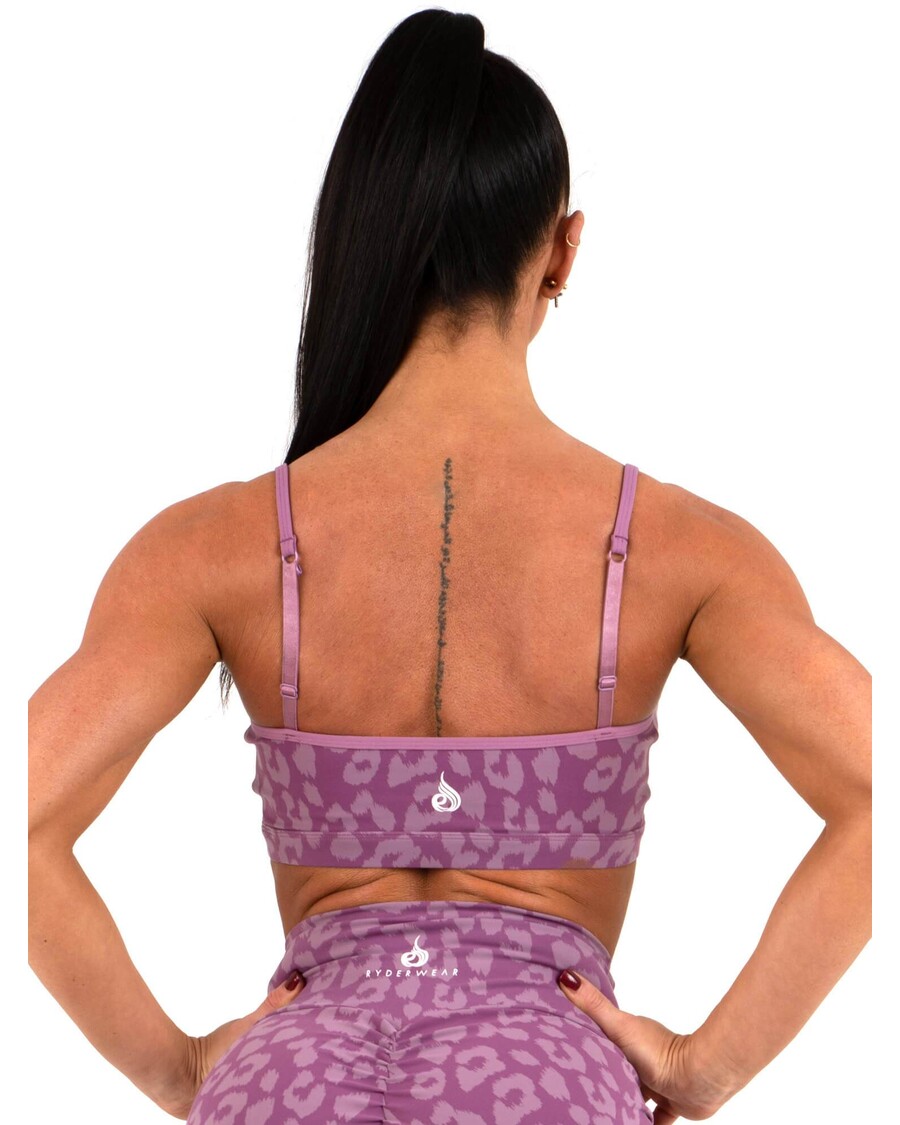 Sutiã Esportivo Ryderwear Animal - Roxo Leopardo