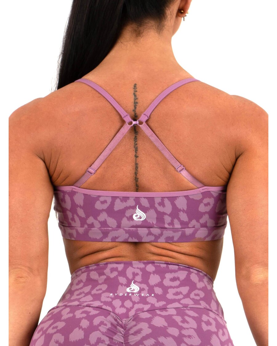 Sutiã Esportivo Ryderwear Animal - Roxo Leopardo