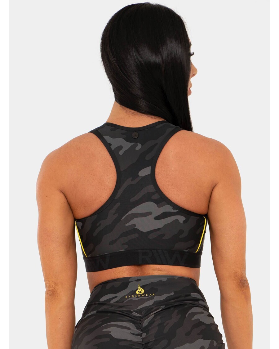 Ryderwear Camo Zapinany Na Zamek Sportowy Biustonosz - Camo