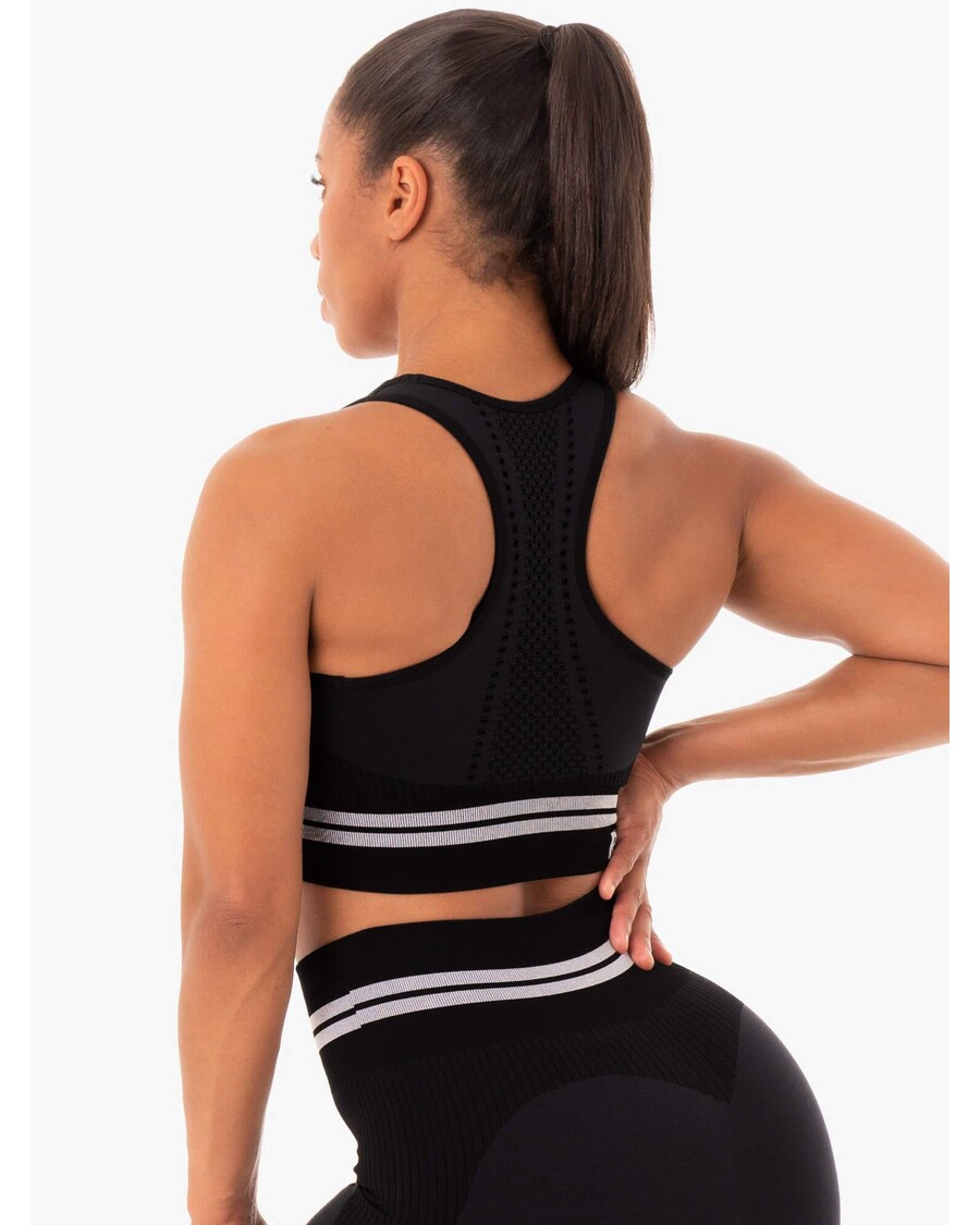 Reggiseno Sportivo Longline Senza Cuciture Ryderwear Freestyle - Nero