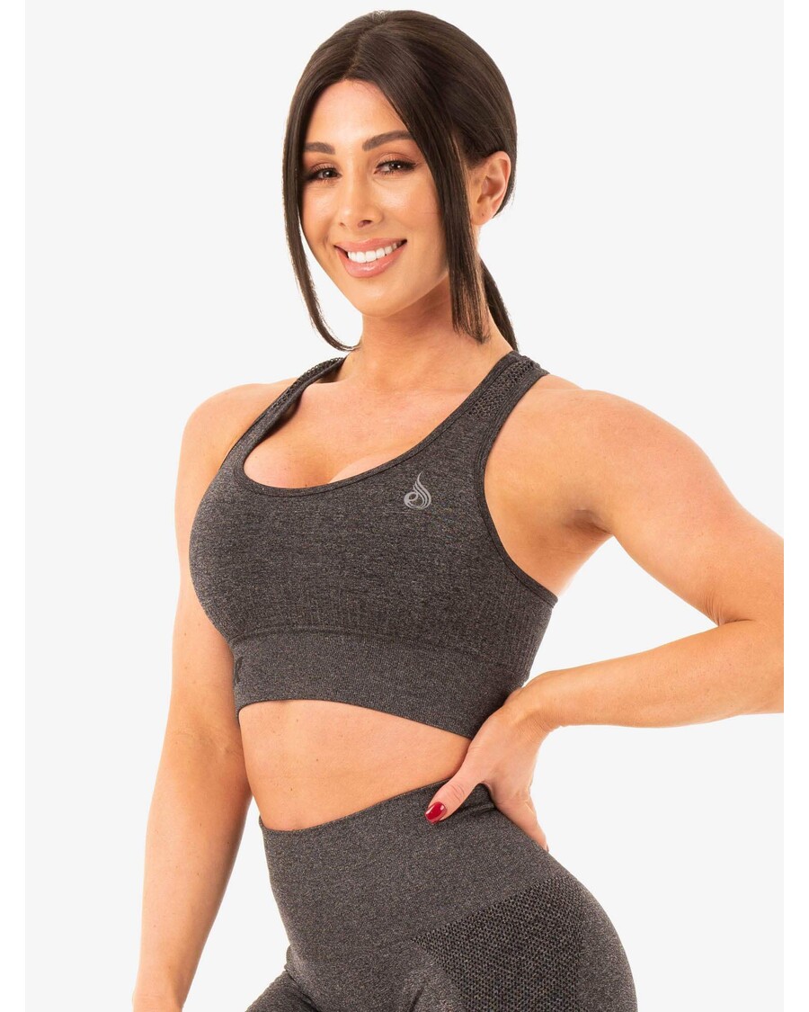 Nahtloser Staples-Sport-BH Von Ryderwear – Anthrazit Meliert