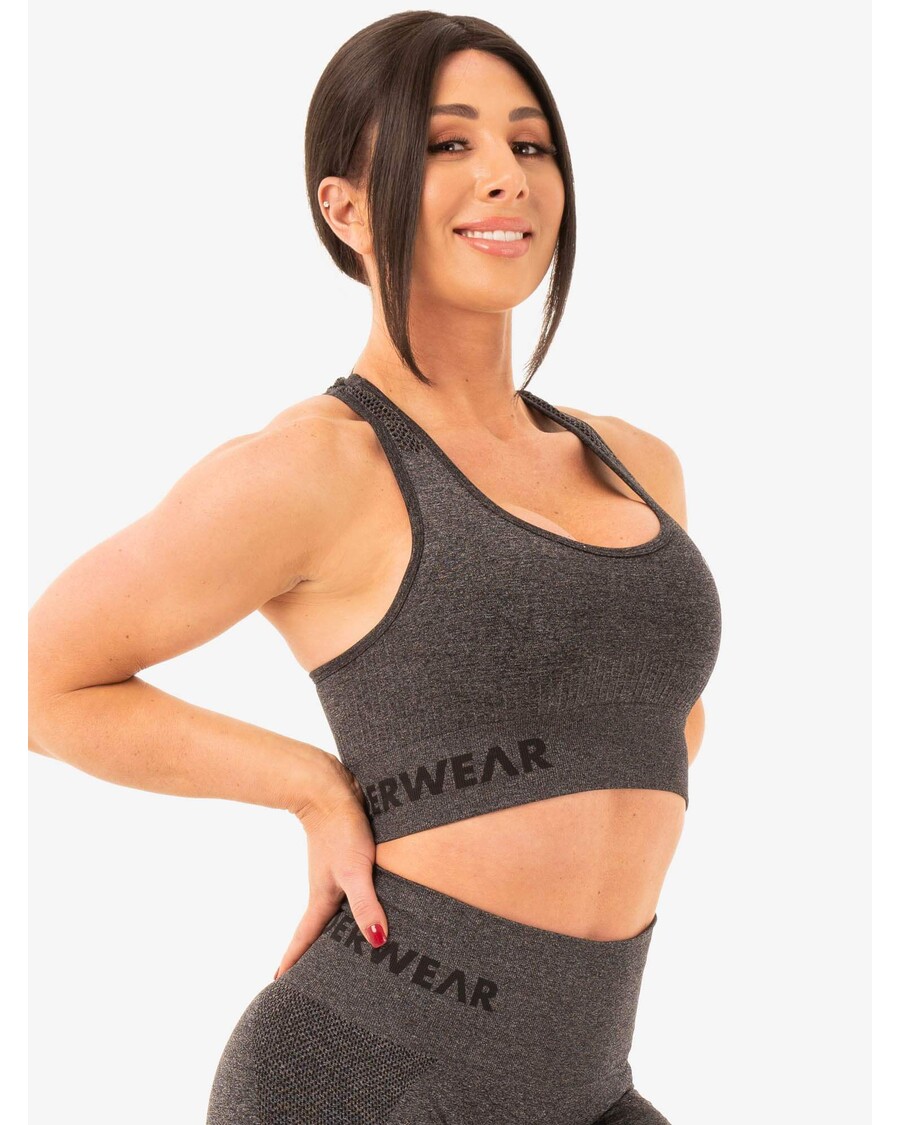 Nahtloser Staples-Sport-BH Von Ryderwear – Anthrazit Meliert