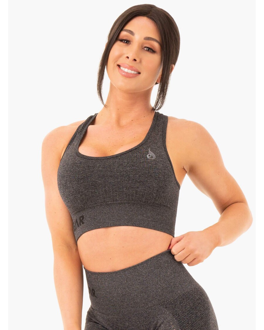 Ryderwear Seamless Staples Sports Bra - Charcoal Marl