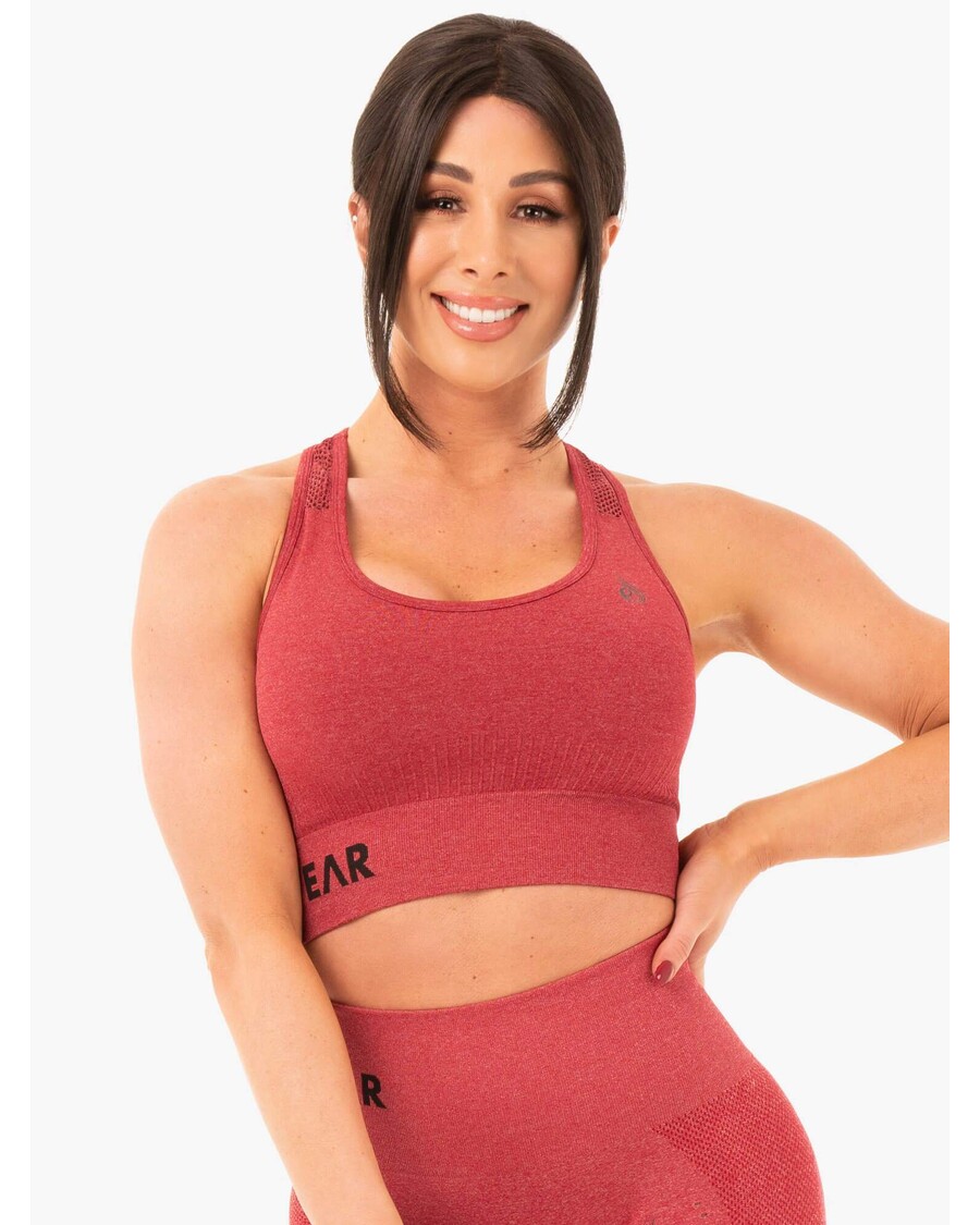 Ryderwear Seamless Staples Sports Bra - Cherry Red Marl