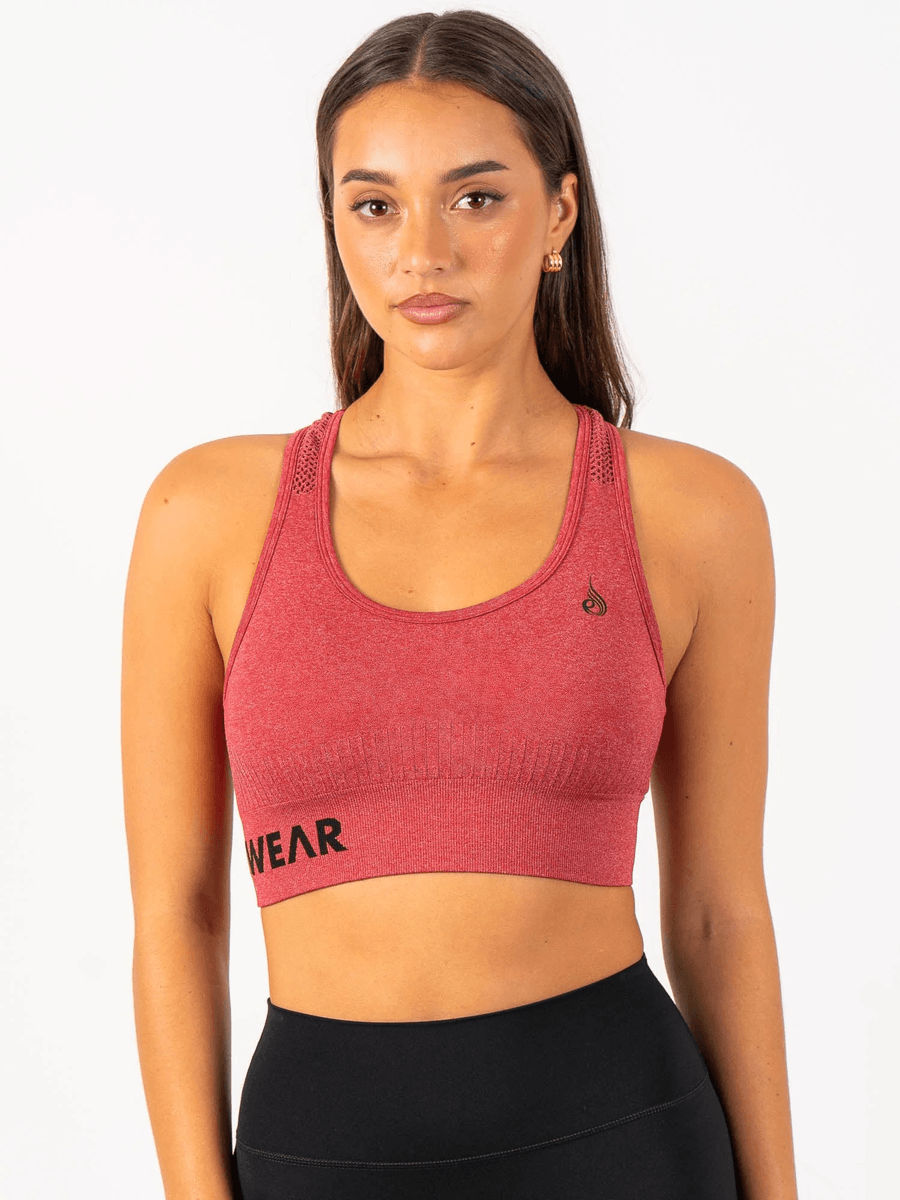 Ryderwear Seamless Staples Sports Bra - Cherry Red Marl
