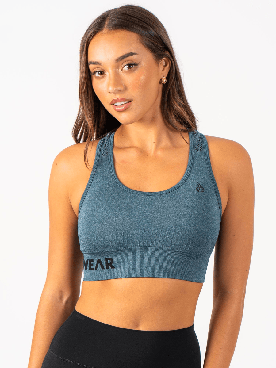 Ryderwear Seamless Staples Sports Bra - Teal Marl