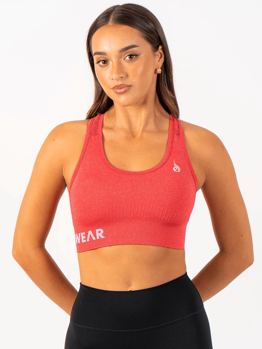 Ryderwear Seamless Staples Sports Bra - Red Marl