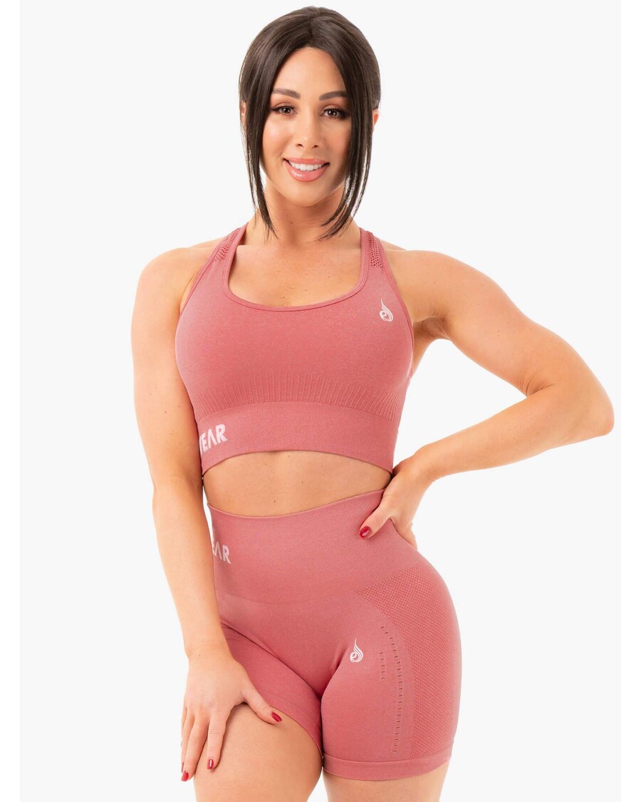 Ryderwear Seamless Staples Sports Bra - Rose Pink Marl
