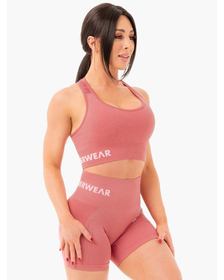 Ryderwear Seamless Staples Sports Bra - Rose Pink Marl