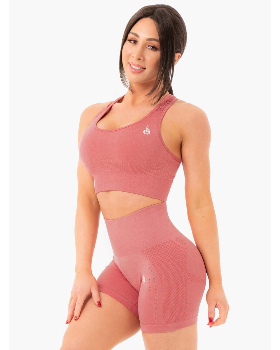 Ryderwear Seamless Staples Sports Bra - Rose Pink Marl
