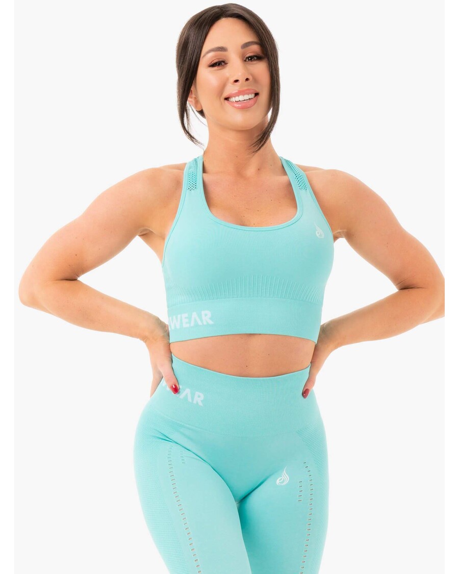 Ryderwear Seamless Staples Sports Bra - Aqua Marl
