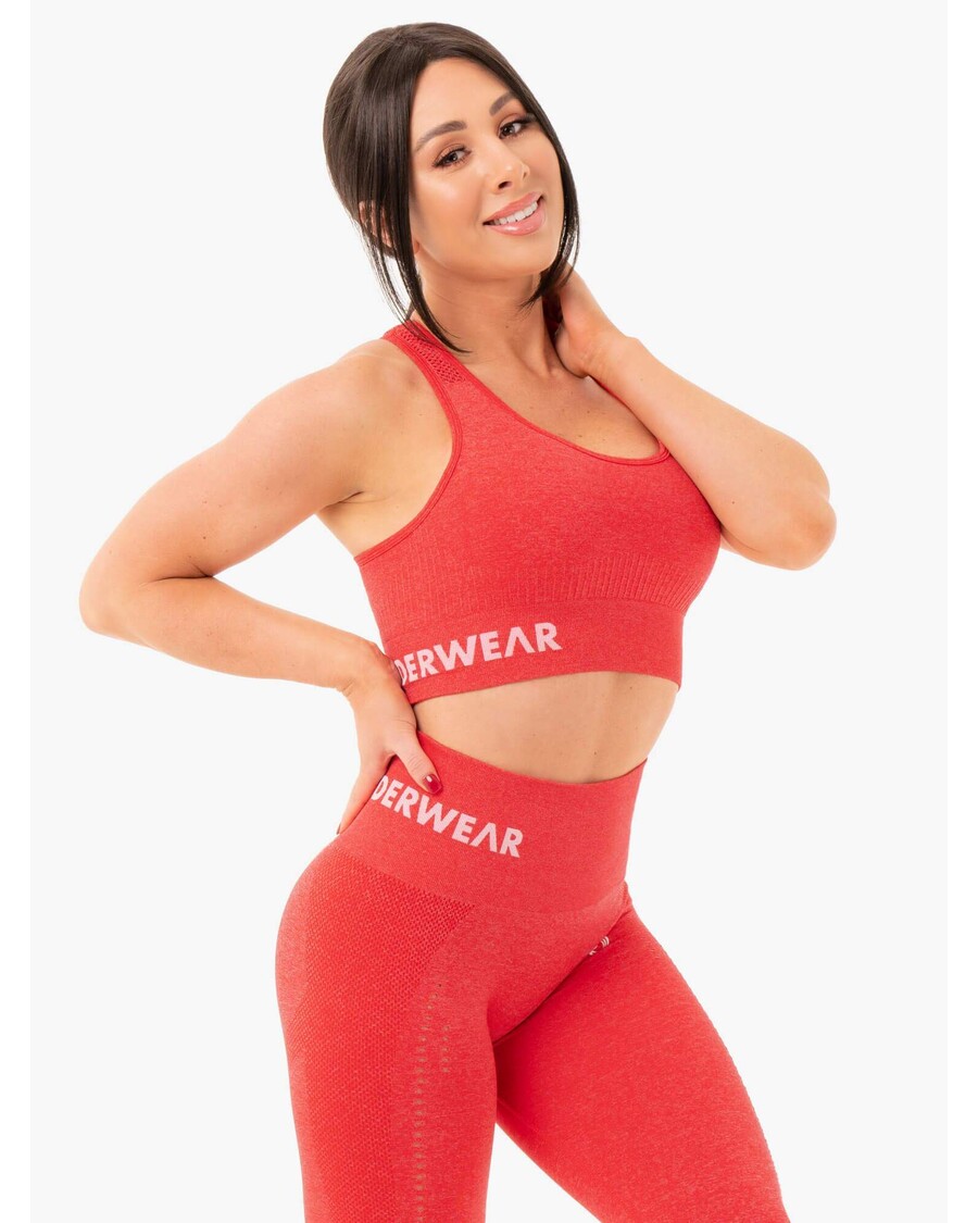 Ryderwear Seamless Staples Sports Bra - Red Marl