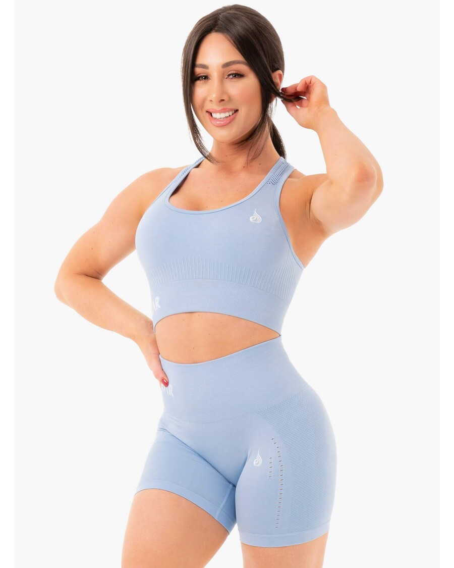 Ryderwear Seamless Staples Sports Bra - Denim Blue Marl