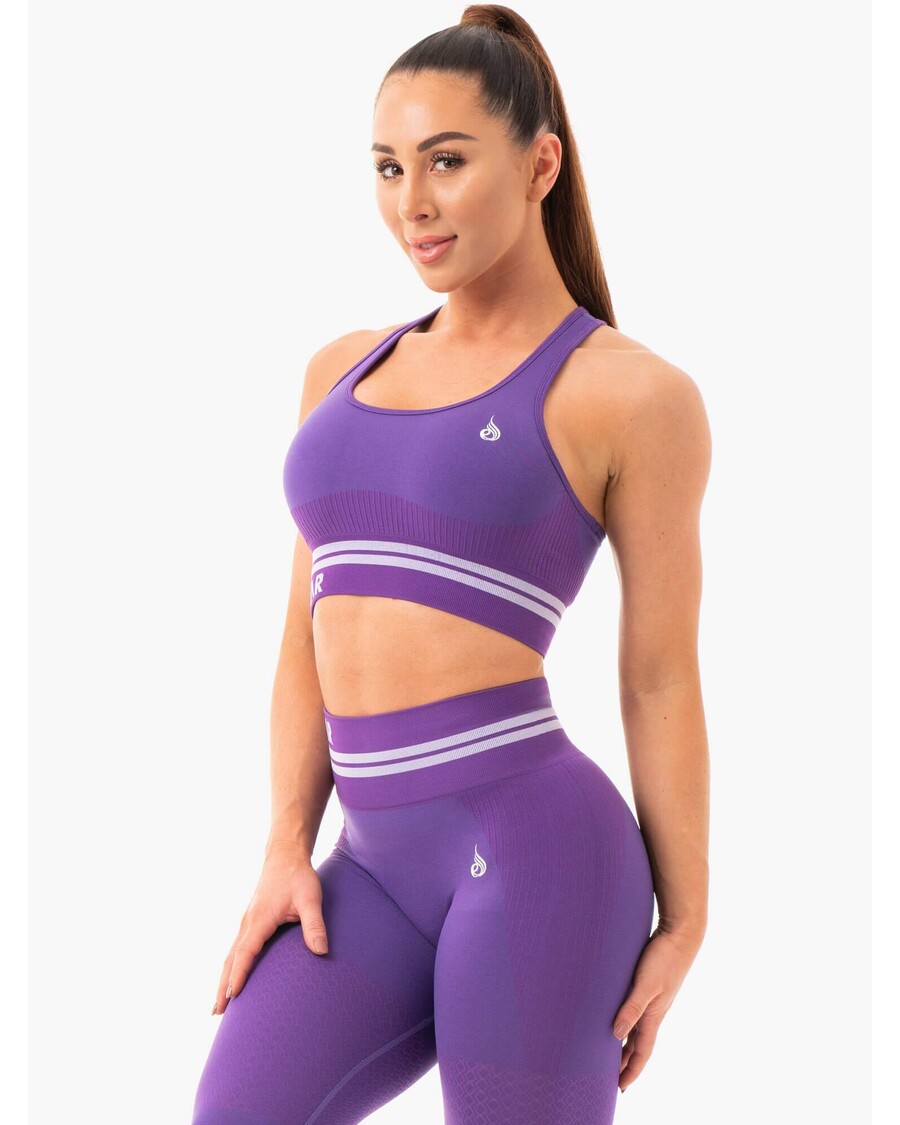 Ryderwear Freestyle Naadloze Longline Sportbeha - Paars