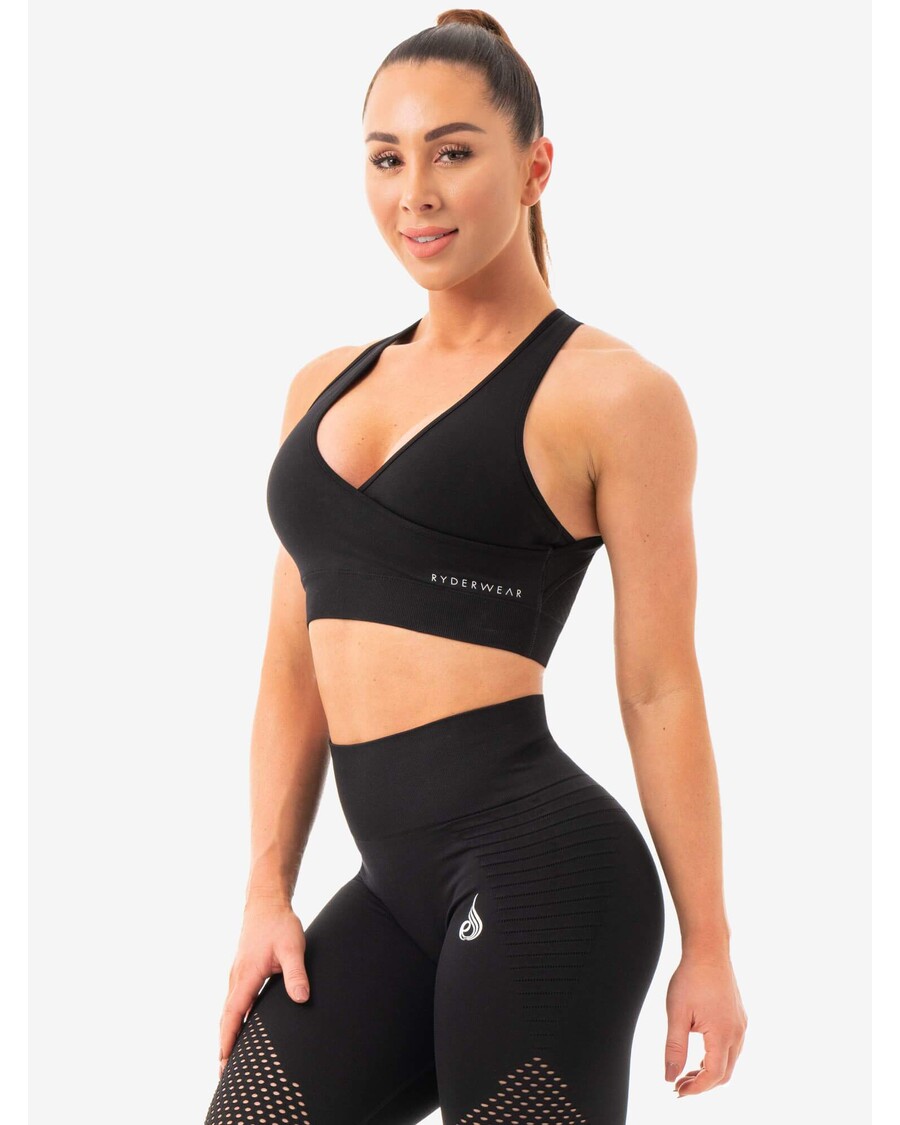 Ryderwear Geo Seamless Sports Bra - Black