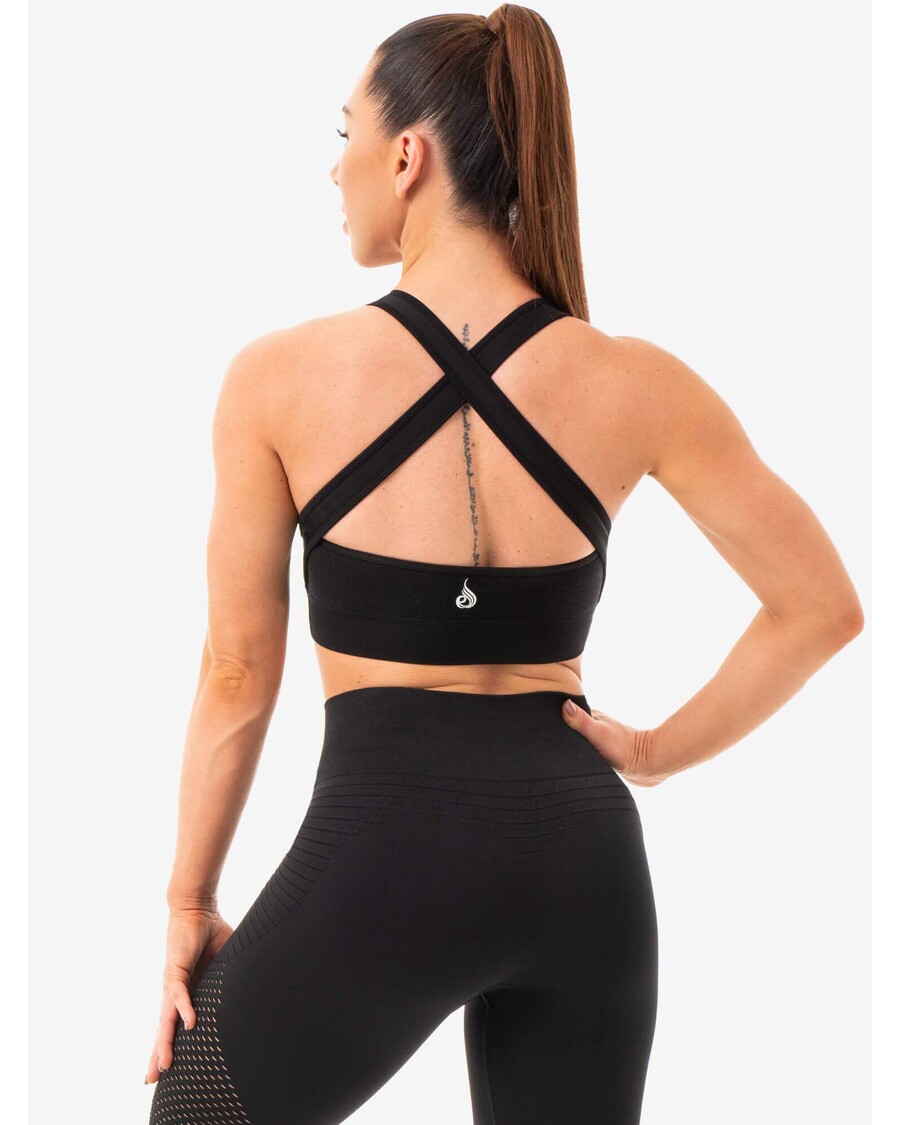 Ryderwear Geo Seamless Sports Bra - Black