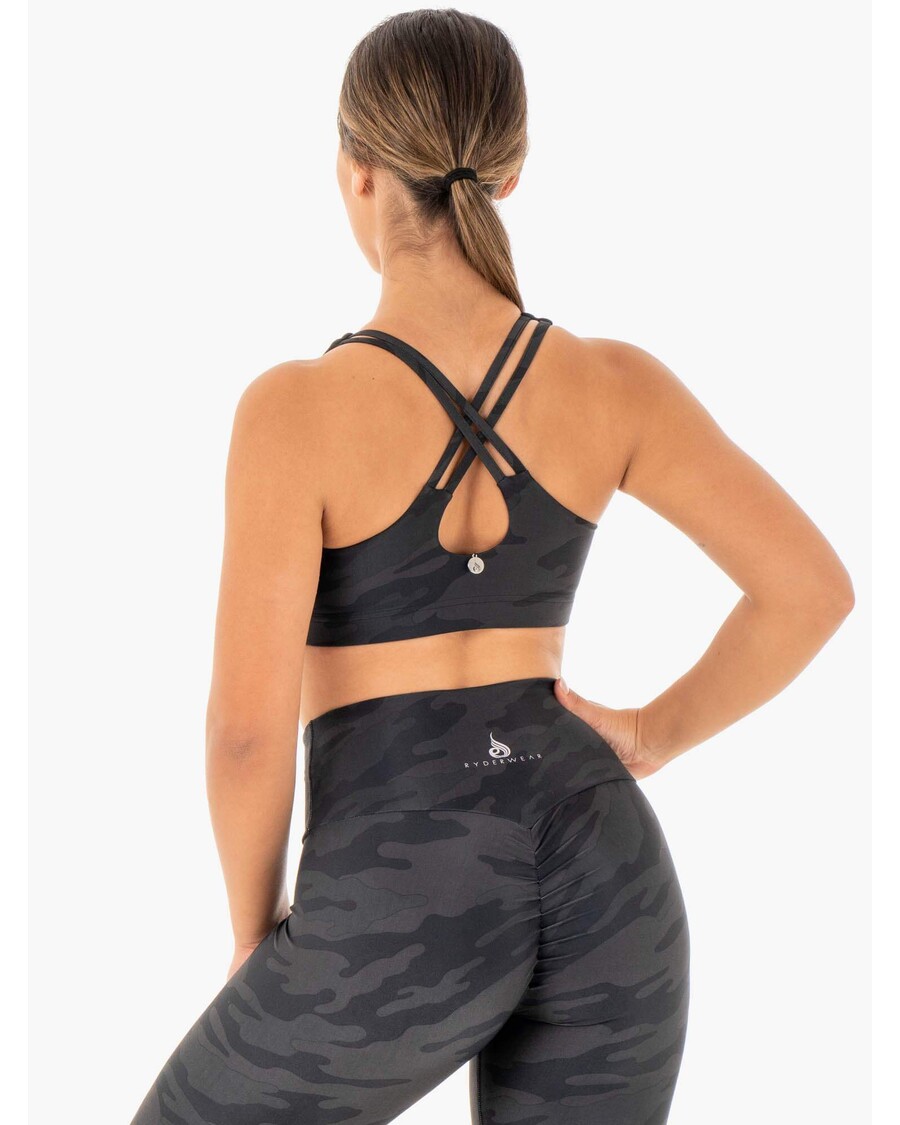 Biustonosz Sportowy Ryderwear Camo - Czarny Camo