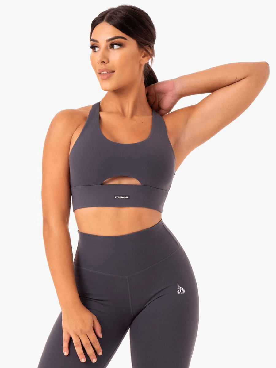 Ryderwear Base Racer Back Sports Bra - Charcoal