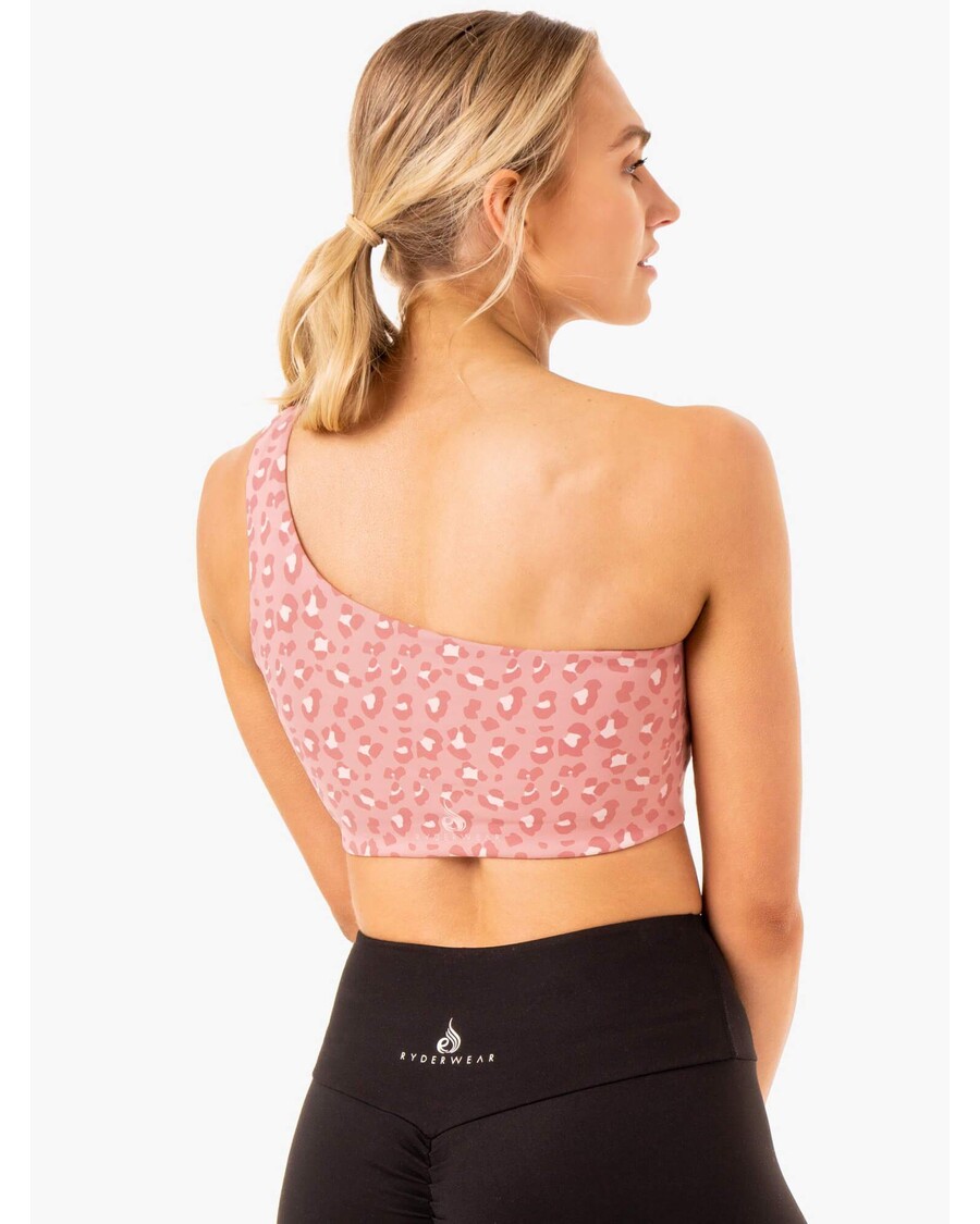 Ryderwear Adapt športni Nedrček Na Eno Ramo - Roza Leopard