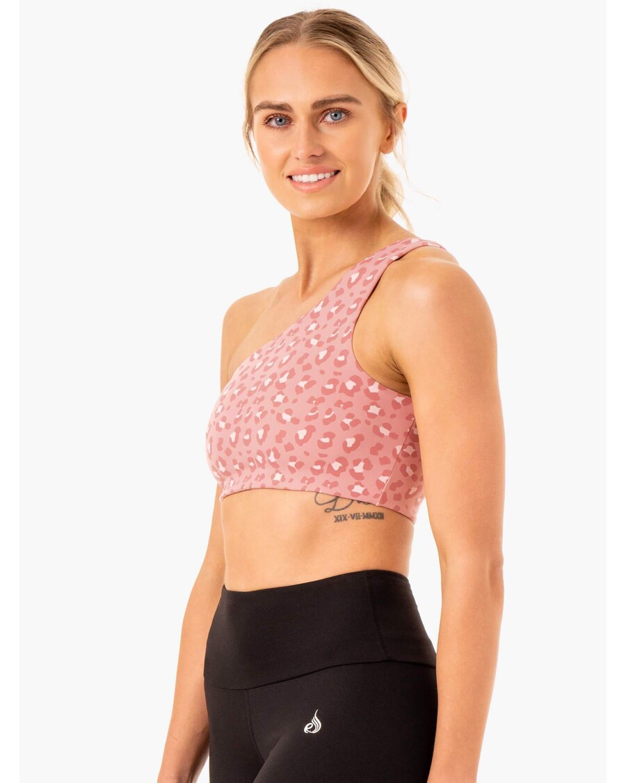 Ryderwear Adapt športni Nedrček Na Eno Ramo - Roza Leopard