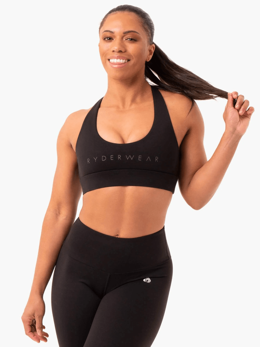 Ryderwear Staples Cross Over Sports Bra - Black