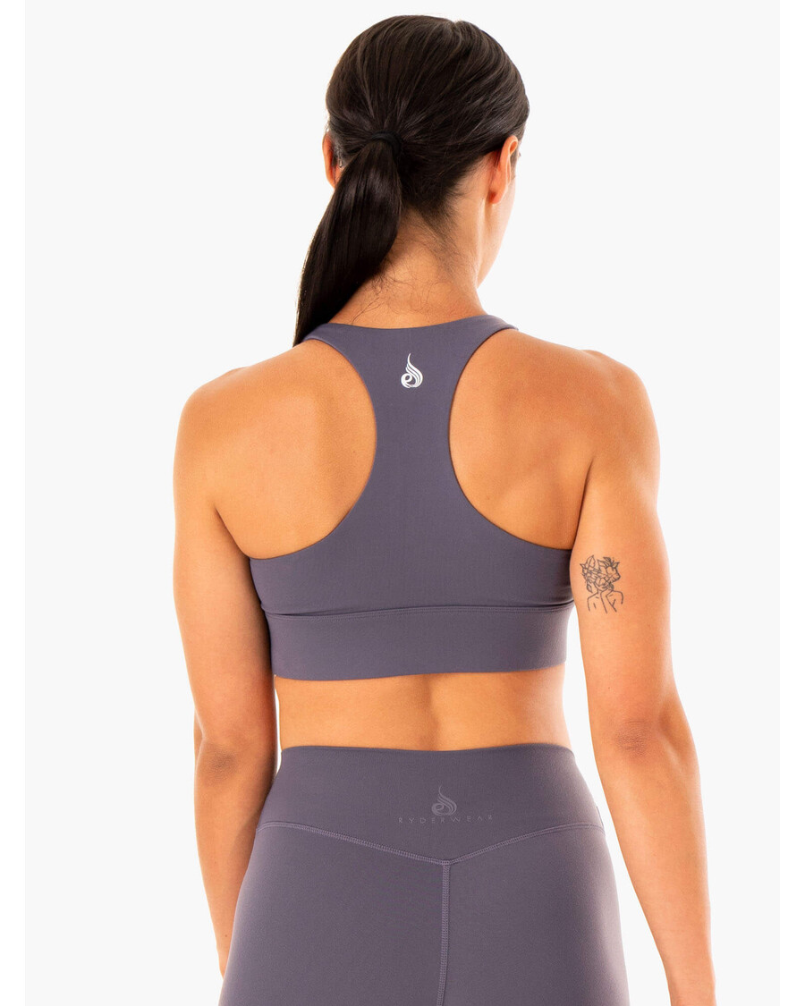 Ryderwear Replay Izrezan športni Nedrček - Oglje