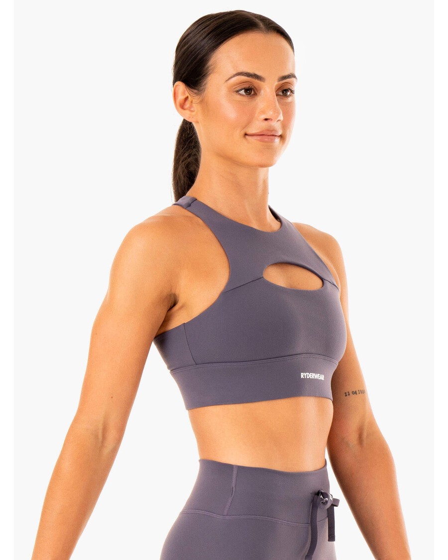 Ryderwear Replay Izrezan športni Nedrček - Oglje