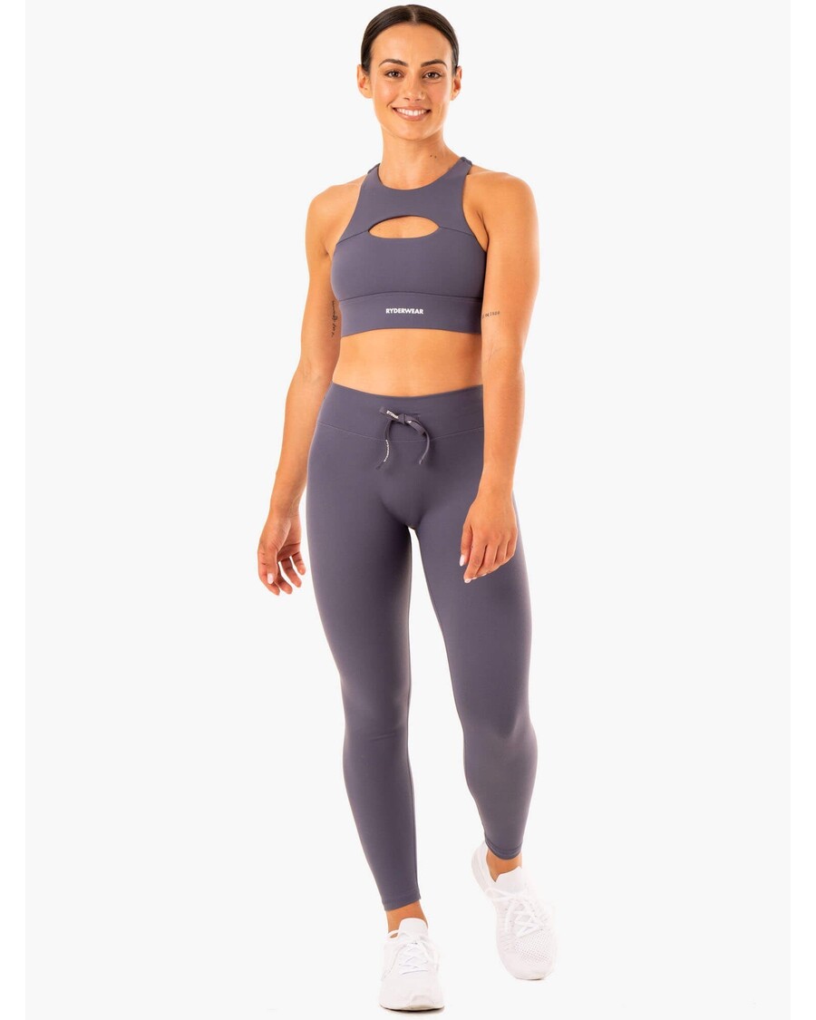 Ryderwear Replay Izrezan športni Nedrček - Oglje