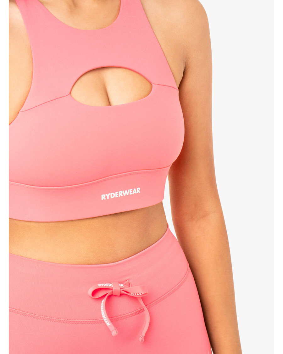 Ryderwear Replay Cut Out Sports Bra - Coral